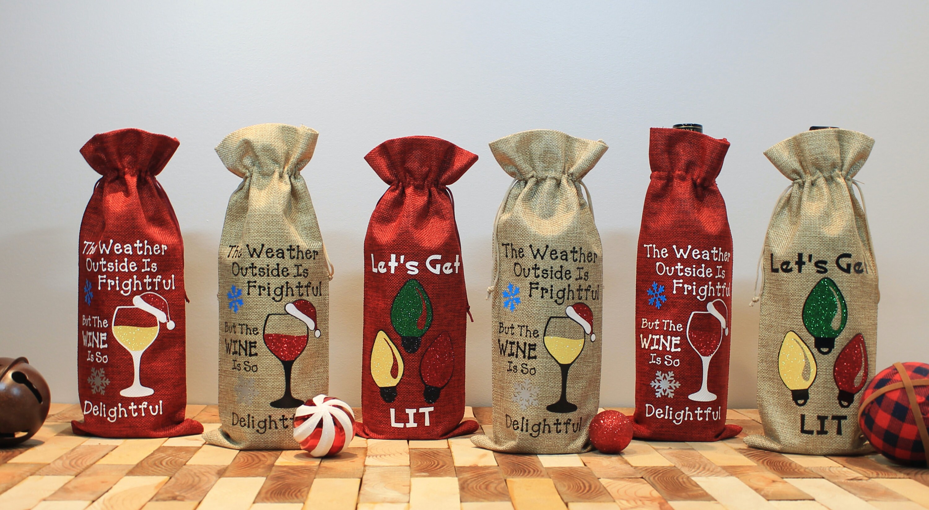 Baiming20pcs Christmas Wine Glass Markers Holiday Drink Marker Charms