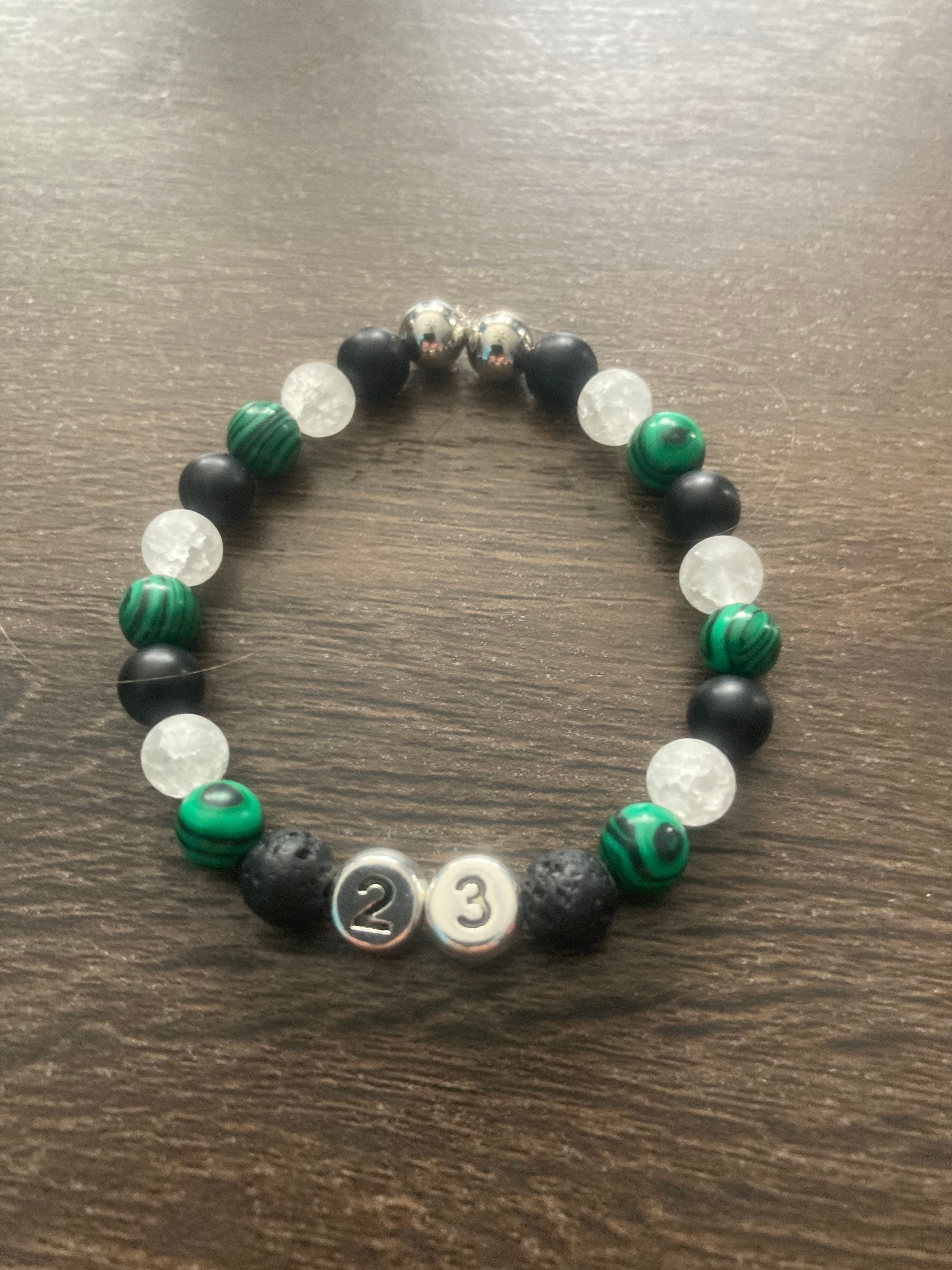 Numbered Beaded Bracelets for Sports Etsy