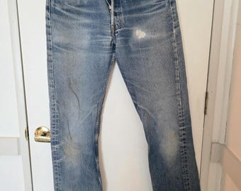 Pantaloni Levis Vintage con patta abbottonata 501 - 32W x 38L