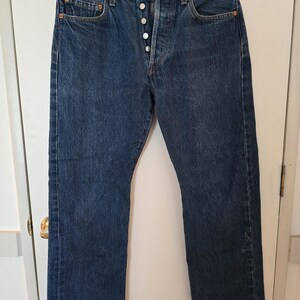 Vintage Levis 501, Button Fly, 34W x 32L. 100% Cotton