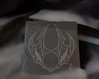 Hollow Knight Silksong inspired coaster slate cork