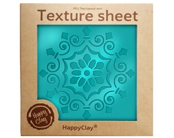 Texture Sheet. acrylic paints Texture sheet HappyClay #TLK-0002 for polymer clay Ink Polymer Clay Texture Plate