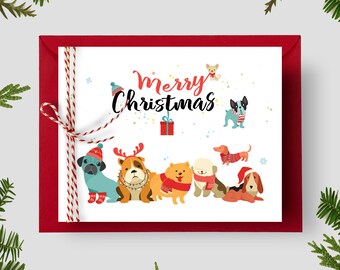Funny Dog Card GrandDog Christmas Card Xmas Card for Dog Grandpawrents