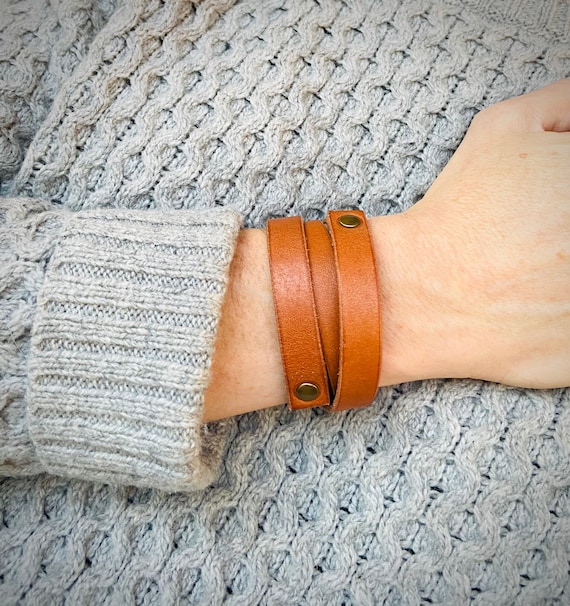 Maple Leathercraft Handmade Personalized Leather Bracelets