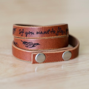 Wedding Ring Bracelet Leather Handmade Bracelet Keepsake Grief Memory