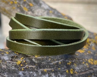 Wrap Braclet, Olive Green Italian Leather Bracelet For Women,  Handmade, Custom, Gifts for her, Adjustable Option