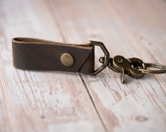 小物 EC MELODI LEATHER KEY-CLIP EC Melodi Leather Key Clip Black - LOBBY Online Skateshop