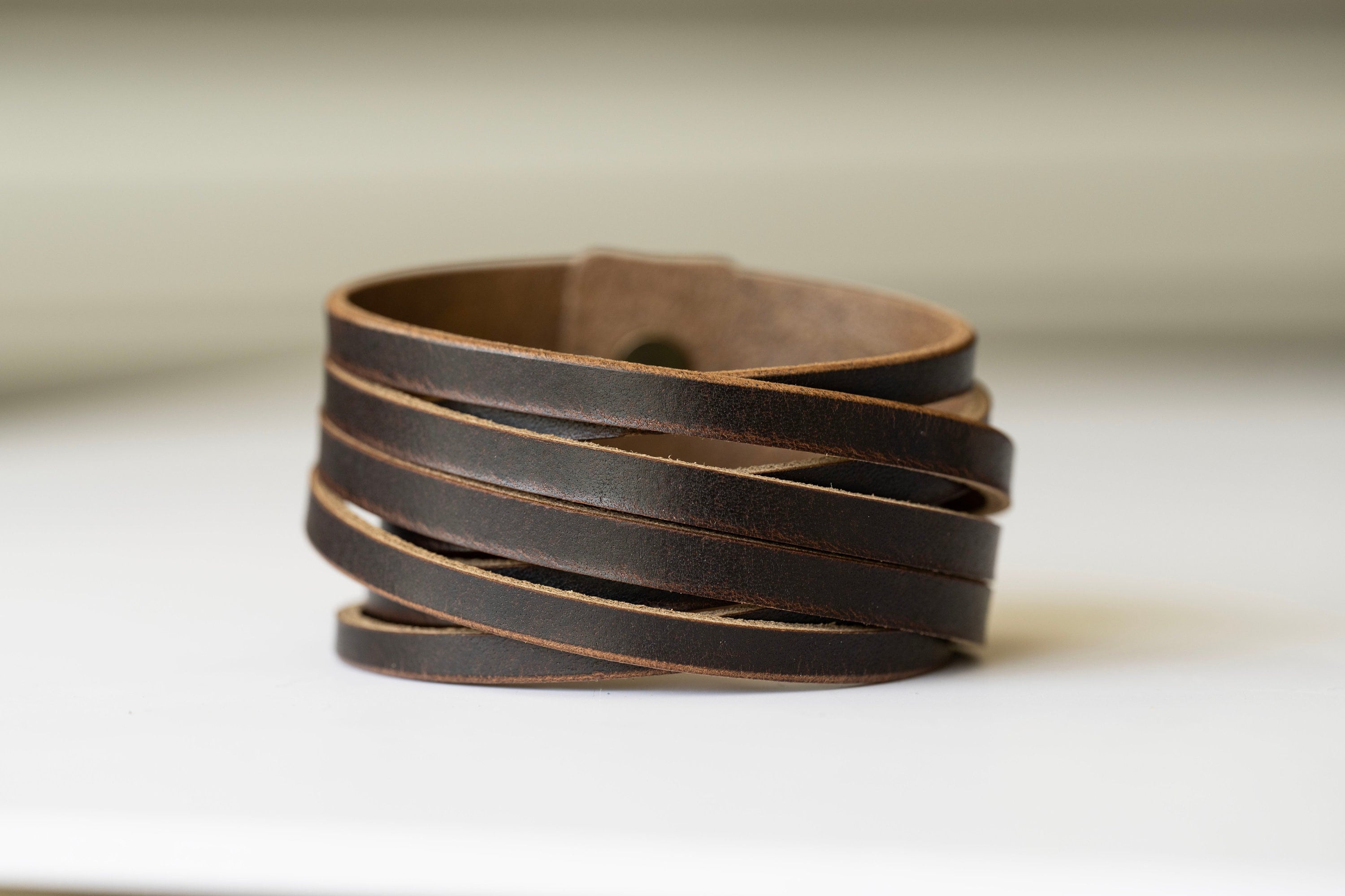 Faux Leather Cuff - Etsy