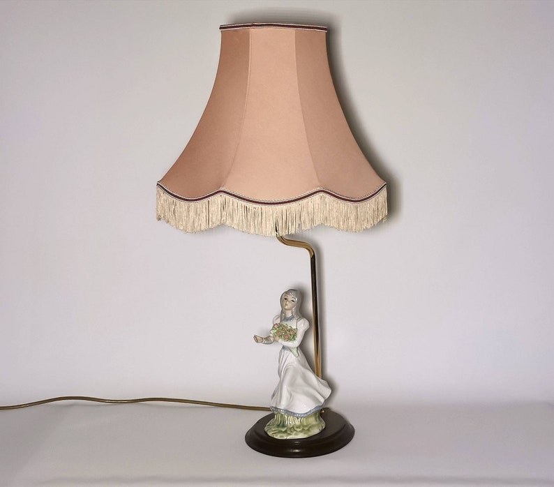 Vintage Lady Porcelain Figurine Lamp Etsy