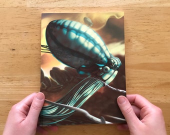 Flying Squid Alien Landscape Notebook: "Jovian Fantasy" 6" x 8"