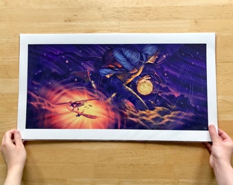 13" x 24" Giclée Art Print: "Of Dragons, Magic, and Multiverses"