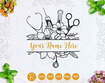 Download Nurse Monogram Svg Etsy