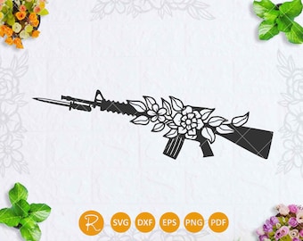 Download Flower Gun Svg Etsy