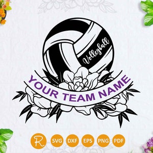 Download Art Collectibles Clip Art Split Volleyball Svg Volleyball Team Svg Volleyball Svg Volleyball Mom Monogram Floral Frame Volleyball Svg Diy Volleyball Team Name