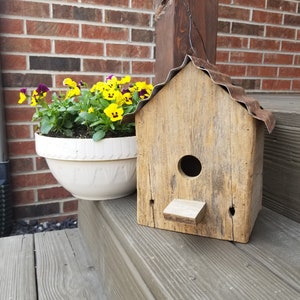Wooden Birdhouse~Rustic Birdhouse~Mother's Day Gift~Birdhouse~Metal Roof Birdhouse~Patio Decorations~Outdoor Decor~Garden Decor~Yard Decor