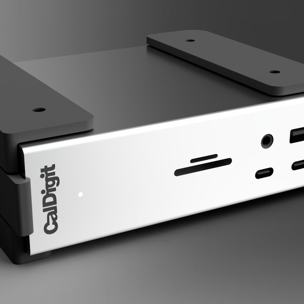 Caldigit TS4 Thunderbolt Station 4 sous support de bureau avec vis de montage ; Disponible en 3 couleurs