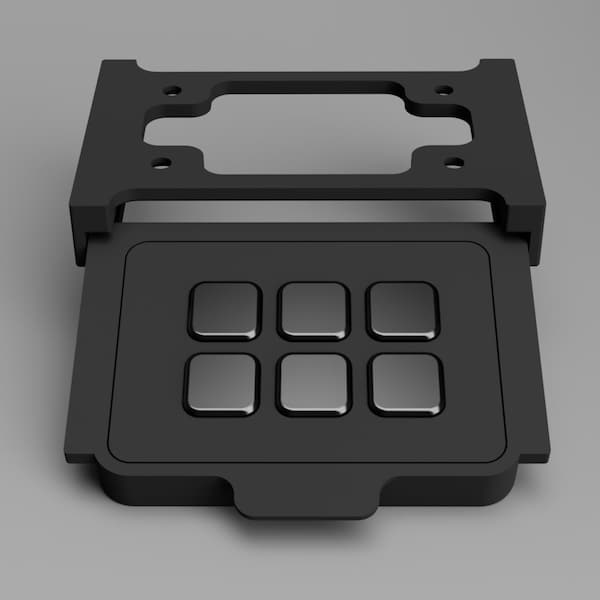 Elgato Stream Deck Mini Six Key onder bureaumontage met montageschroeven; Verkrijgbaar in 3 kleuren
