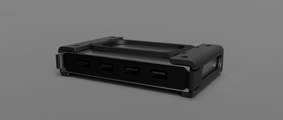 Caldigit Thunderbolt 4 Element Hub Under Desk Mount With Caldigit Thunderbolt 4 Element Hub Under Desk Mount With