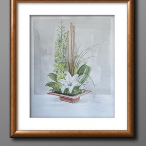 Original Watercolor Painting of Flowers