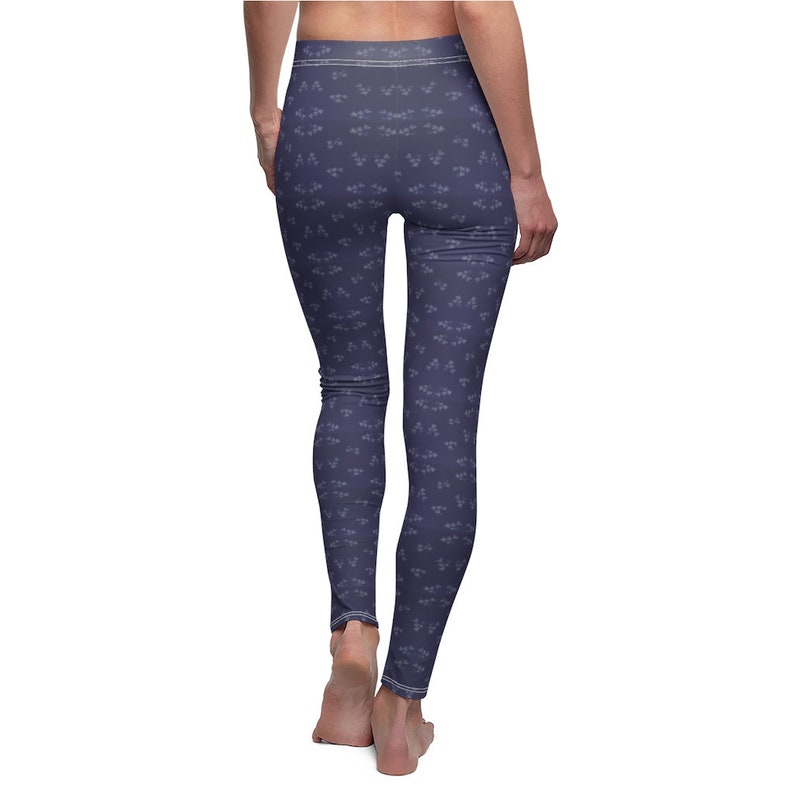 Navy Blue Patterned Leggings
