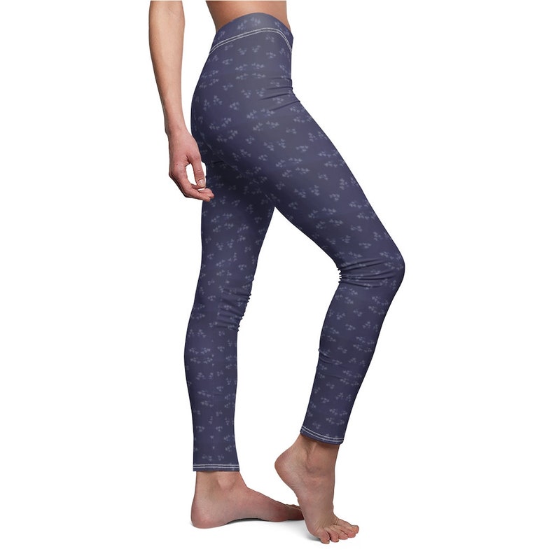 Navy Blue Patterned Leggings