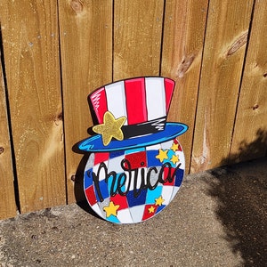 Patriotic Door Hanger | American Flag Door Hanger | Patriotic Decor | Summer Door Decor | Fourth of July Door Hanger | USA Decor