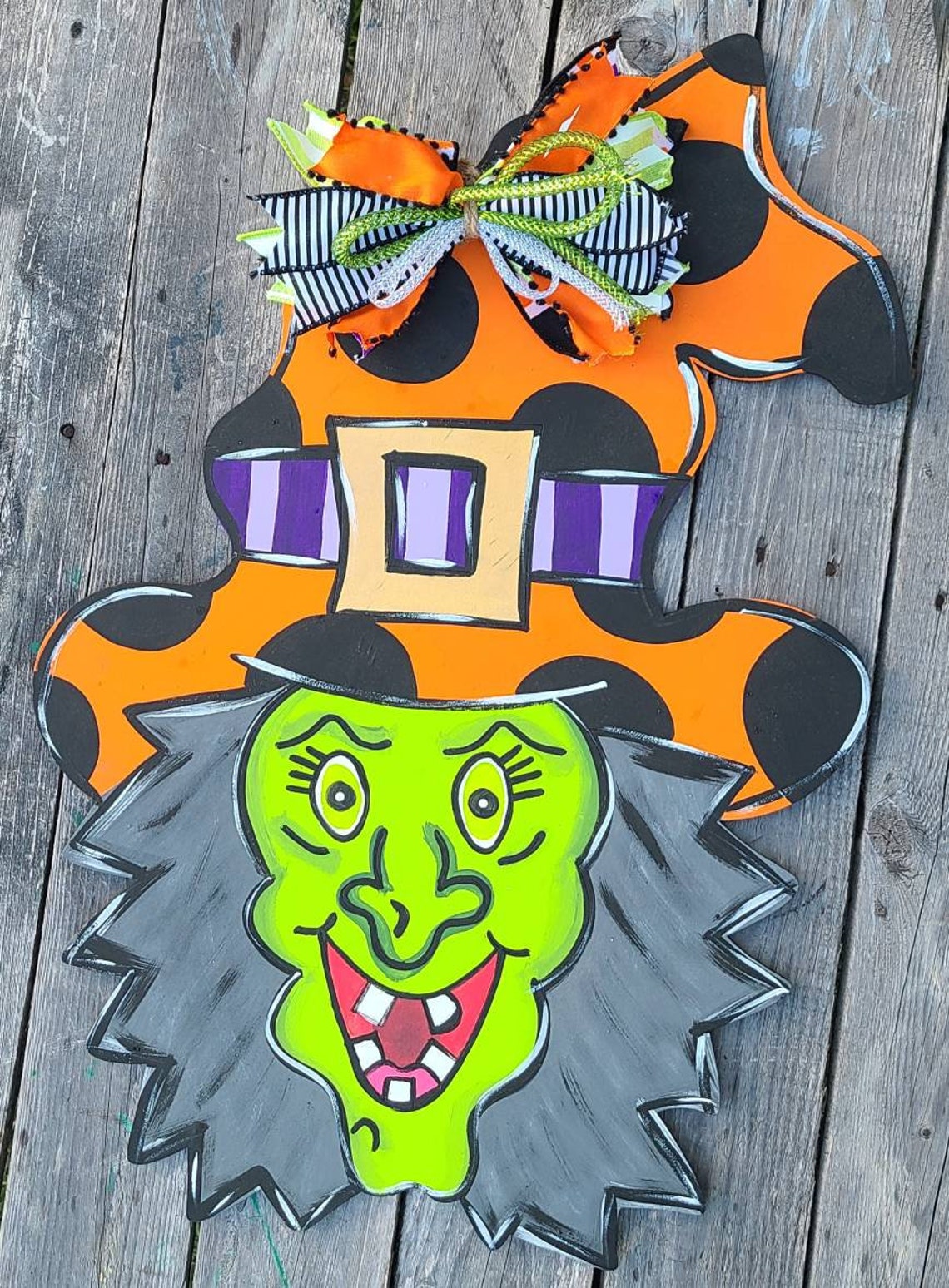 Halloween Door Hanger Witch Door Hanger Pumpkin Door Decor - Etsy