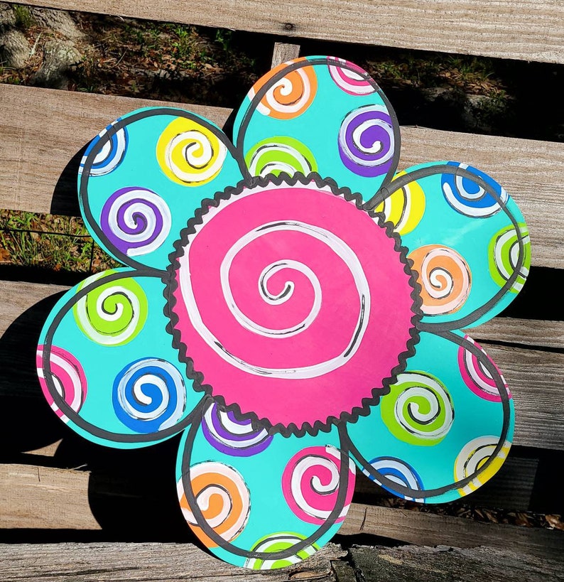 Flower Door Hanger Front Door Sign Flower Door Sign Etsy