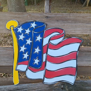 Patriotic Door Hanger | American Flag Door Hanger | Patriotic Decor | Summer Door Decor | Fourth of July Door Hanger | USA Decor