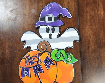 Halloween Door Hanger | Jack O Lantern Door Hanger | Pumpkin Door Decor | Autumn Door Sign | Halloween Wreath | Halloween Door Decor