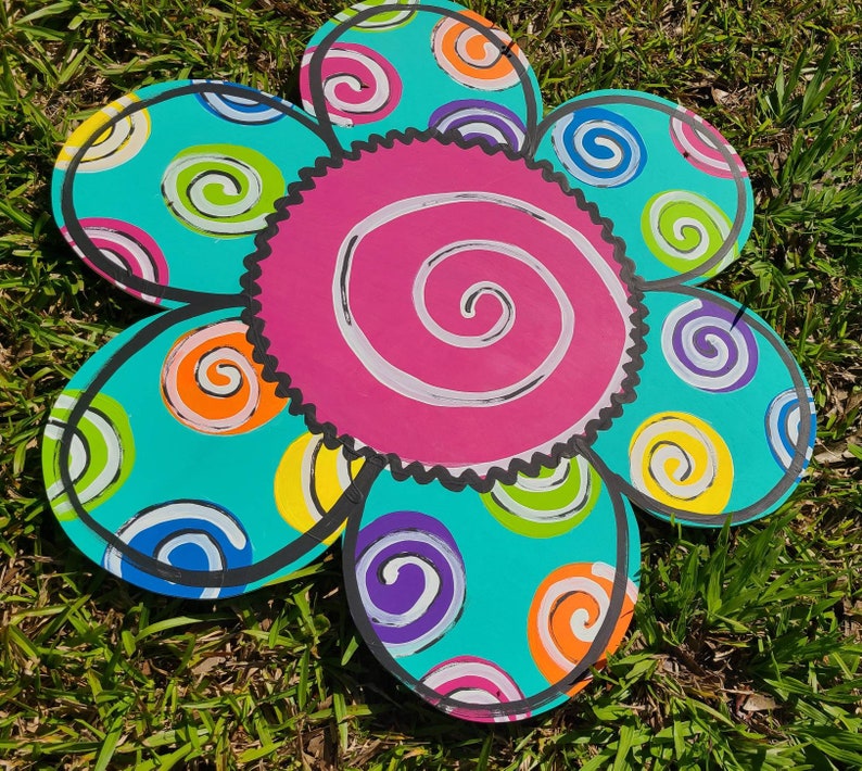 Flower Door Hanger Front Door Sign Flower Door Sign Etsy