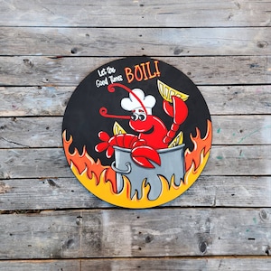 Crawfish Pot Door Hanger | Crawfish Door Hanger | Crawfish Boil Door Hanger | Louisiana Door Hanger | Cajun Door Hanger | Louisiana