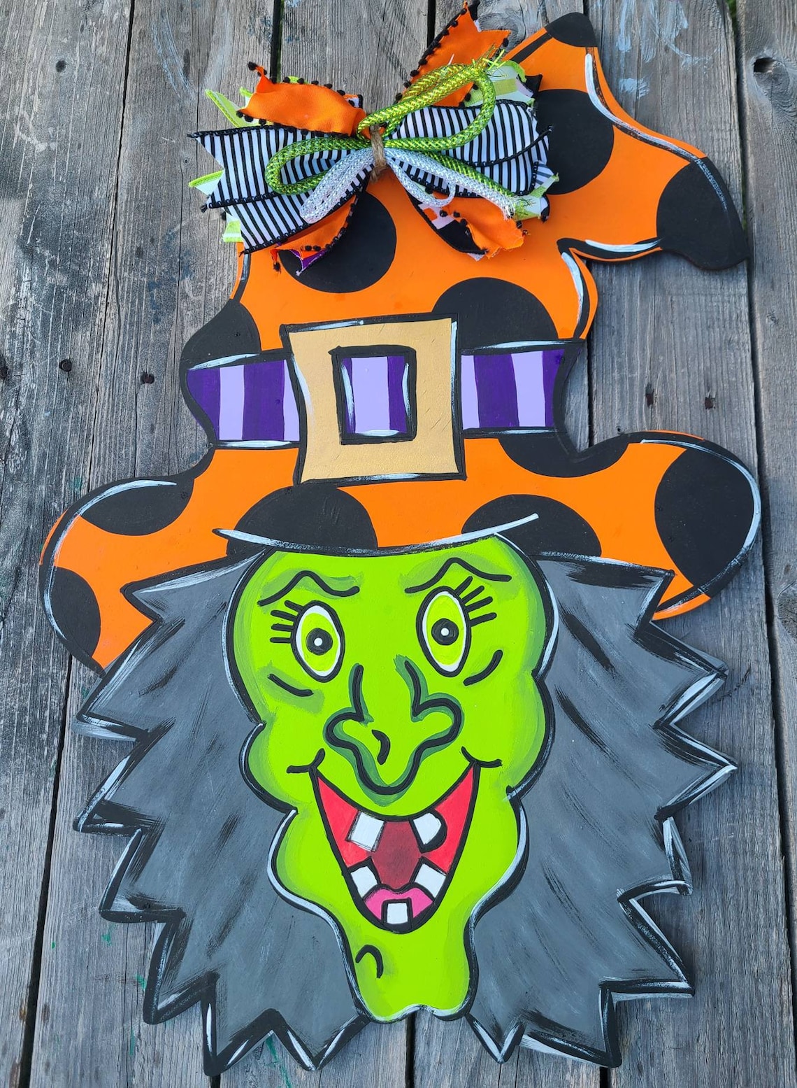 Halloween Door Hanger Witch Door Hanger Pumpkin Door Decor - Etsy
