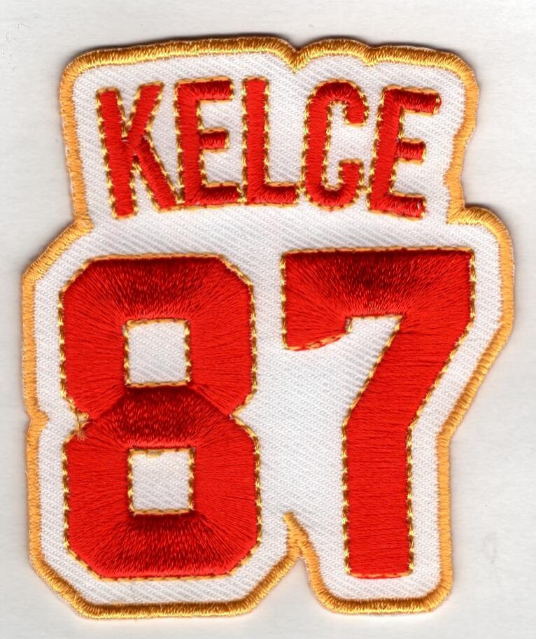 Travis Kelce No. 87 Patch Jersey Number Football Sew or Etsy
