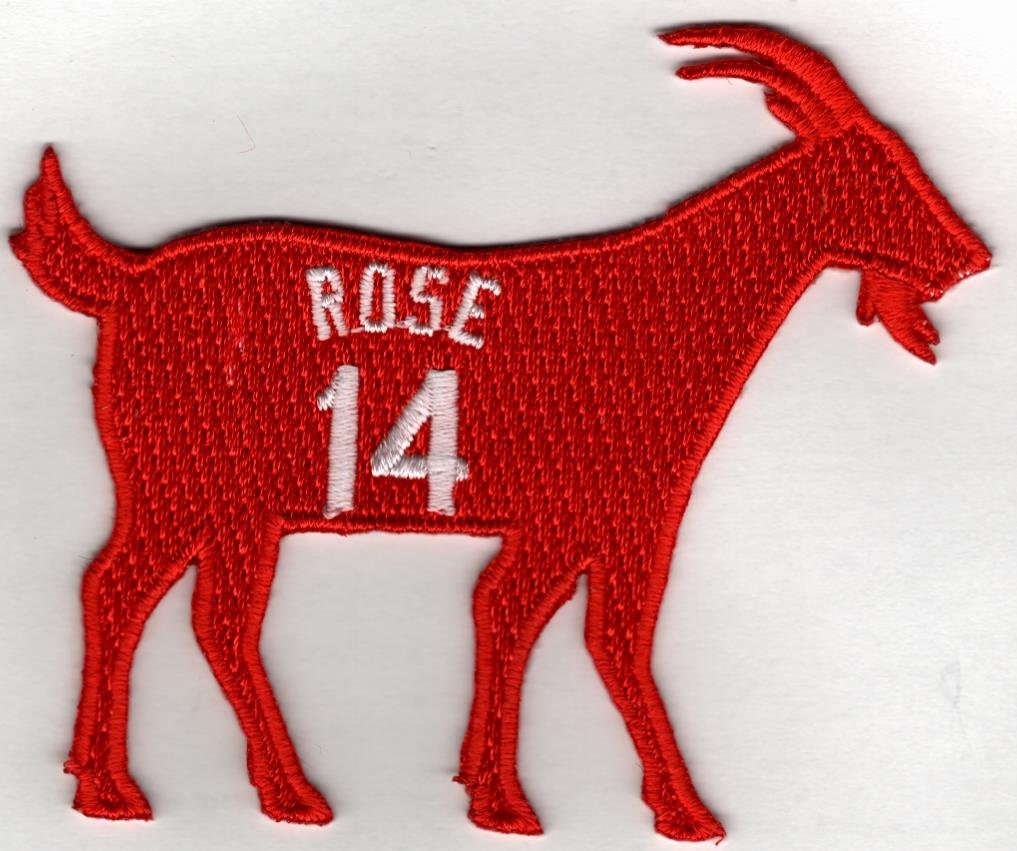 PETE ROSE G.O.A.T GOAT No. 14 Patch Red Jersey Number | Etsy