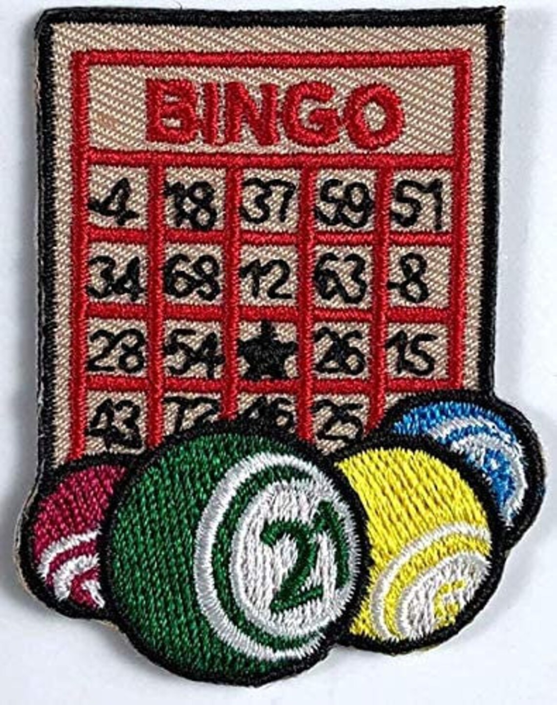 Bingo Embroidered Sew or Iron-On Patch 1 1/2 x 2 inch | Etsy