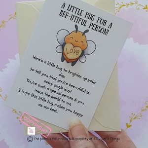 Câlin de poche | Quelqu'un de spécial | Cadeau réconfortant | Envoyez un câlin | Cadeau boîte aux lettres | Souvenir | Cadeau de l'amitié | Je pense à vous | Bourdon