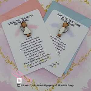 Abbraccio tascabile / Perdita di un figlio / Perdita di un bambino / Abbraccio dal cielo / Mamma / Papà / Regalo di lutto / Genitori in lutto / Ricordo / Regalo scatola dei ricordi