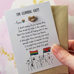 Pocket Hug | Gay Pride | Coming Out Announcement Card | Gay and Proud | LGBTQ