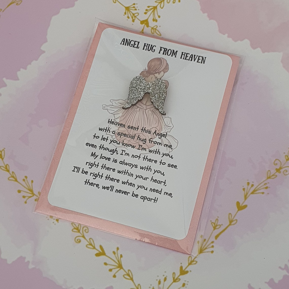 Pocket Hug From Heaven Angel Hug Pocket Token Condolences Etsy UK