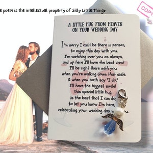 Pocket Hug | Wedding Day Hug from Heaven | Something Blue Wedding Charm | Wedding gift | Keepsake | Gift for the Bride | Gift for the Groom