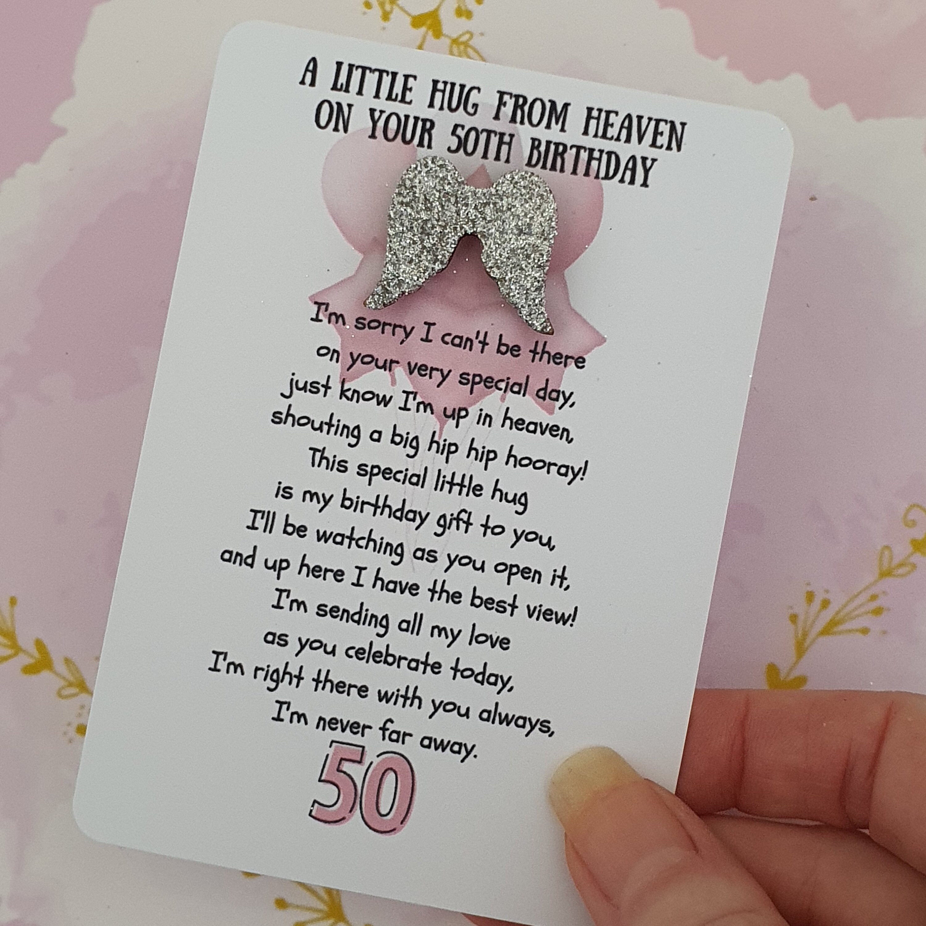 Pocket Hug From Heaven on Your Special Birthday Special Etsy UK