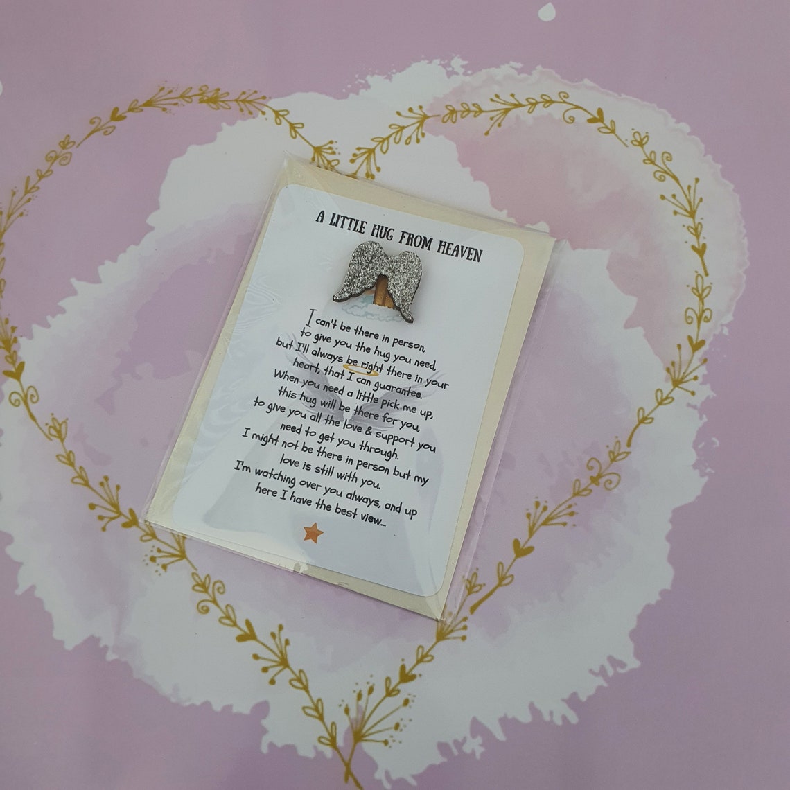 Pocket Hug From Heaven Pocket Token Condolences Etsy