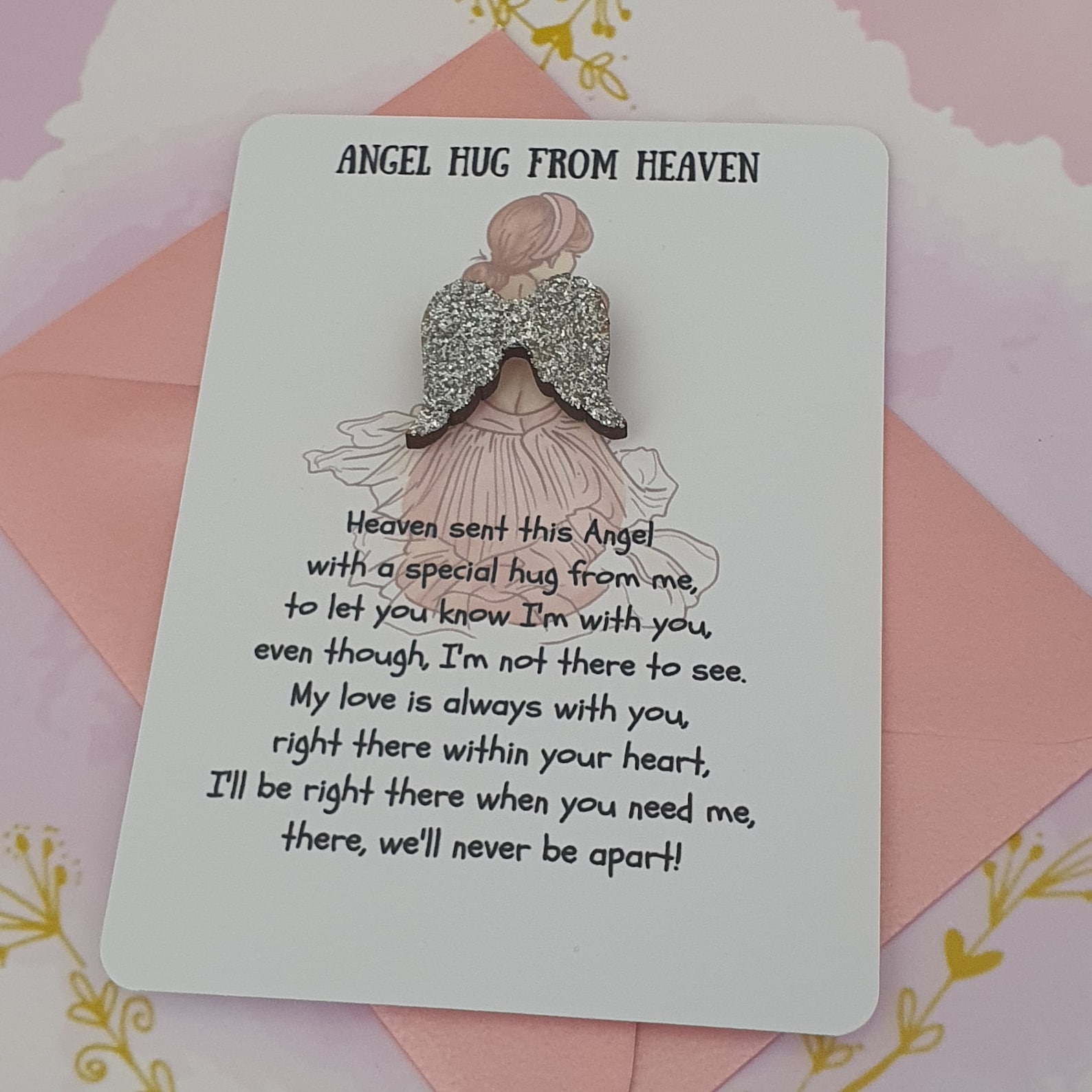 Pocket Hug From Heaven Angel Hug Pocket Token Condolences Etsy UK