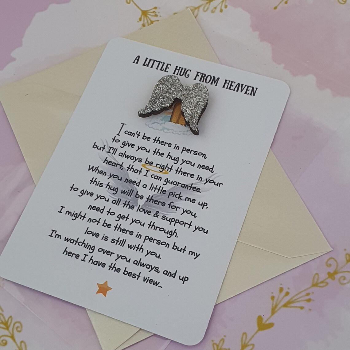 Pocket Hug From Heaven Pocket Token Condolences Etsy