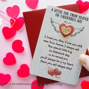 Pocket Hug - Un petit câlin du ciel - Saint-Valentin - Cadeau de la Saint-Valentin - Lettre du Ciel - Deuil - souvenir - Souvenir - Amour