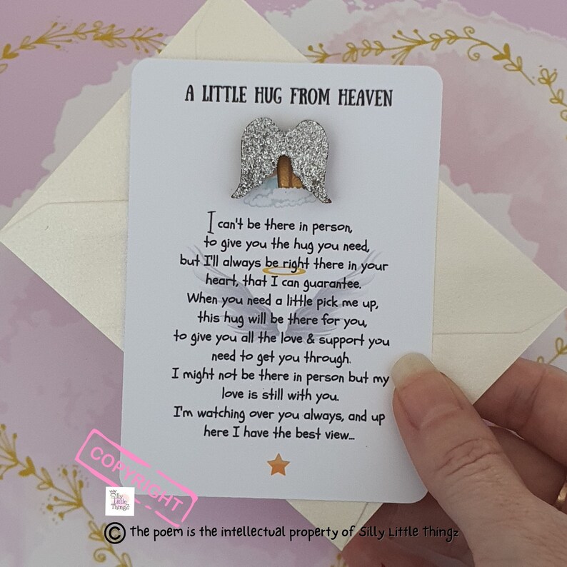 Pocket Hug From Heaven Pocket Token Bereavement Gift Etsy