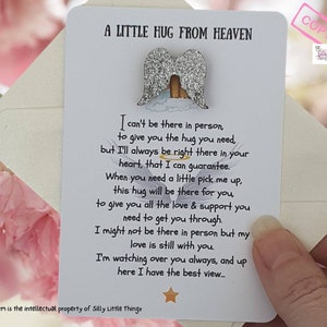 Pocket Hug From Heaven | Pocket Token | Bereavement Gift | Keepsake | Memorial | Remembrance | Loss | Grief| Condolences | Personalised Gift