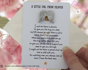 Pocket Hug From Heaven | Pocket Token | Bereavement Gift | Keepsake | Memorial | Remembrance | Loss | Grief| Condolences | Personalised Gift