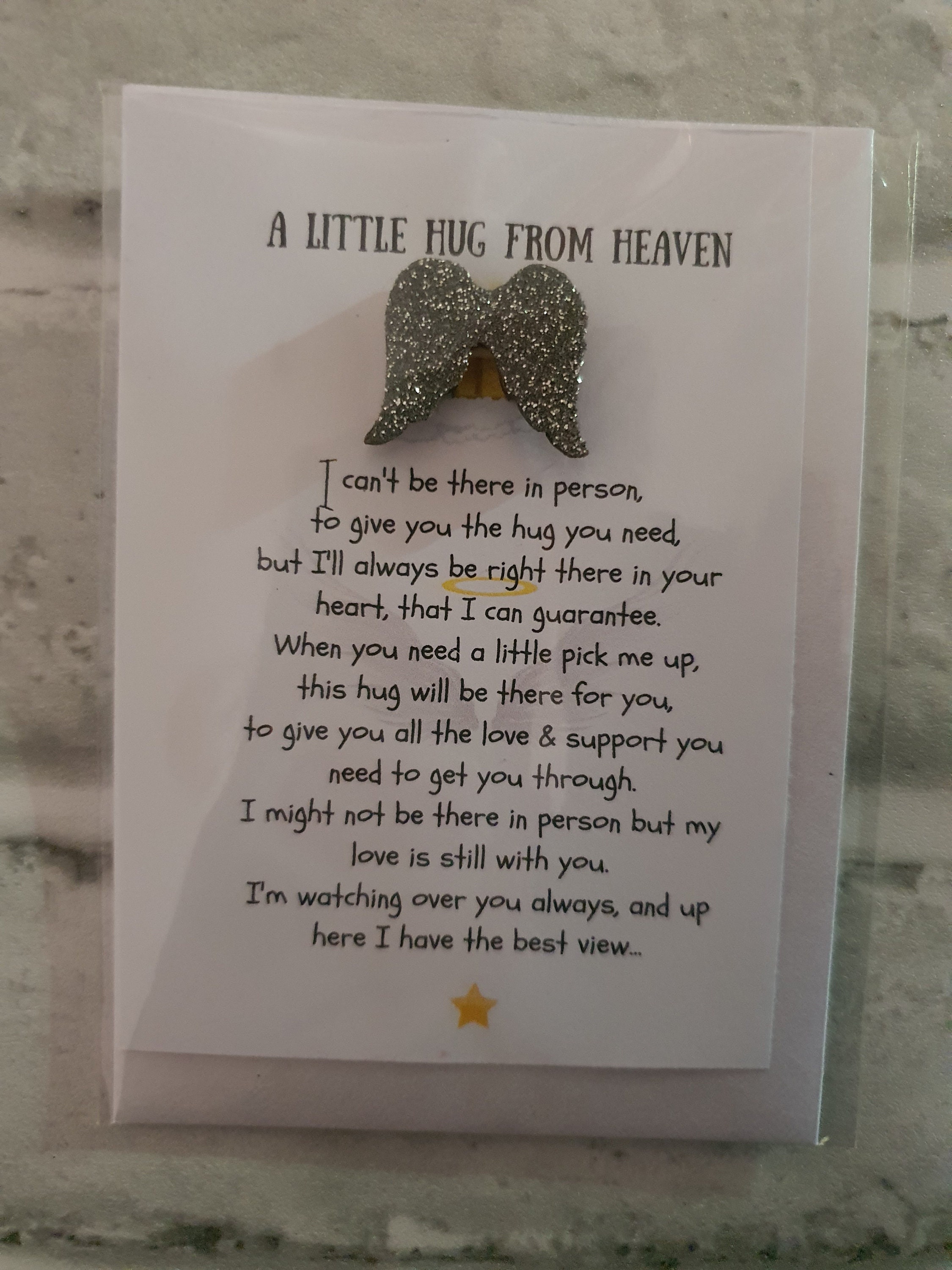 Pocket Hug From Heaven Pocket Token Letterbox Gift Etsy